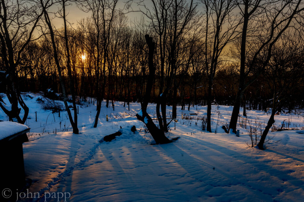 Snow lingers for another sunrise after the storm